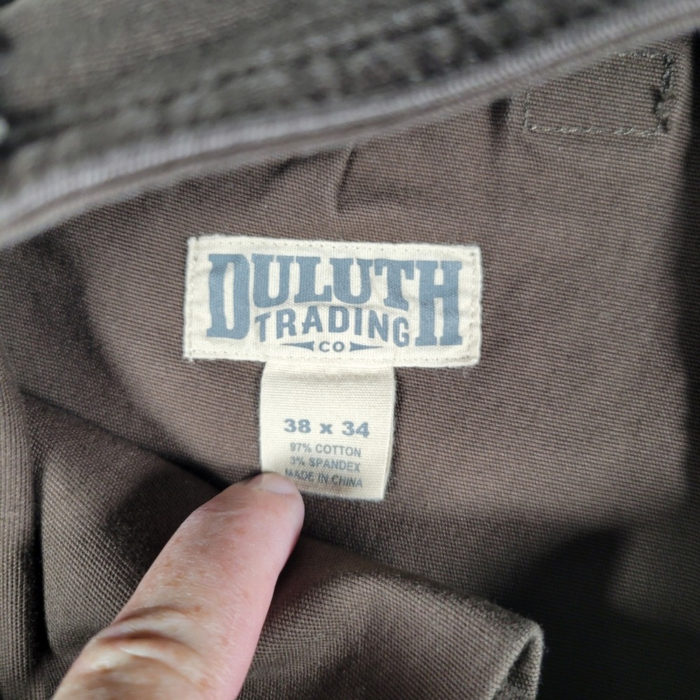 Duluth Trading Co Flex Fire Hose Mens Size 37x34 Brown Cargo Workwear Pants - Picture 10 of 13